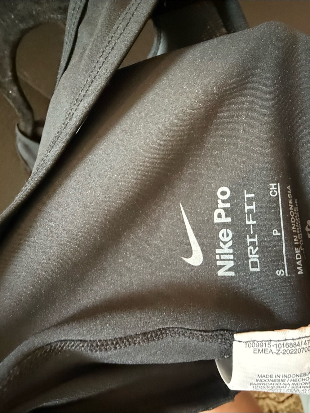 Nike Black and Gray Pro Crop Tank - Picture 3 of 4